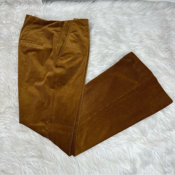 Veronica Beard Women’s Brown Hi-Rise‎ Wide Leg Corduroy Designer Pants US 10/W30 - Picture 3 of 14